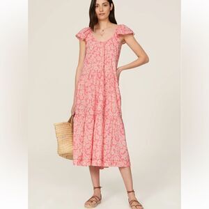 NWT The Great. Plumeria Whipstitched Maxi Small